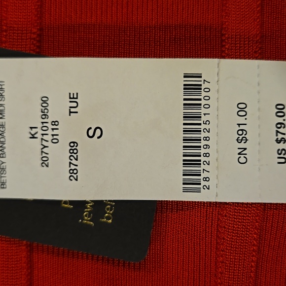 Bebe Betsy Bondage Midi Pencil Skirt SZ S - Picture 2 of 6